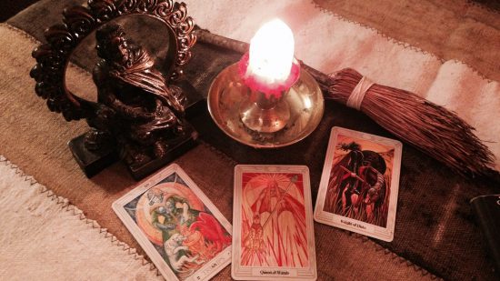 Knight of Disks. Tarot Cards from the Thoth Deck by Crowley, Photo by Heron